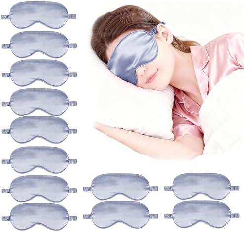 12PACK Silky Sleep Masks Satin Eye Mask Silk Eyes Cover by WJingYiJia