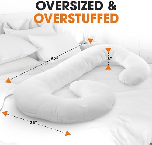 Cheer Collection Natural Kapok J Shaped Body Pillow - Image 3