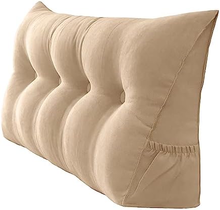 Peachwell Handmade Headboard Pillow- Triangular Wedge Support Large Bolster by PEACHWELL