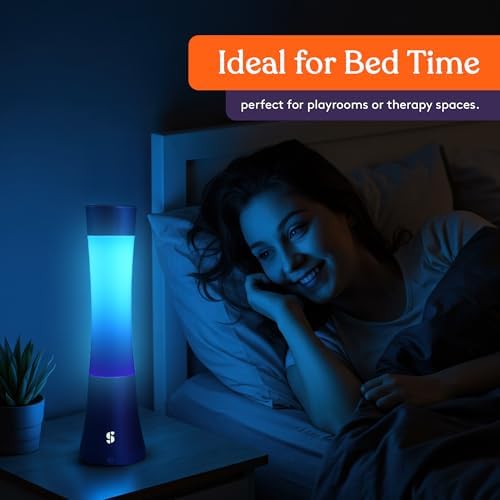 Special Supplies Sensory Light Lava Lamp for Teens and Adults – Color Changing LED Desk Lamp with Remote – Calming Night Light for Sensory Room, Bedroom, Therapy, Relaxation, Décor (Purple) - Image 3