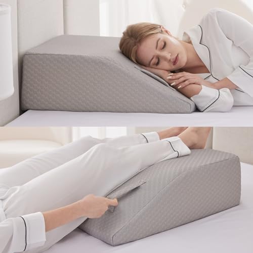 Ruqmuis Leg Elevation Pillow for After Surgery, 10inch Foam Leg Elevating - Image 2