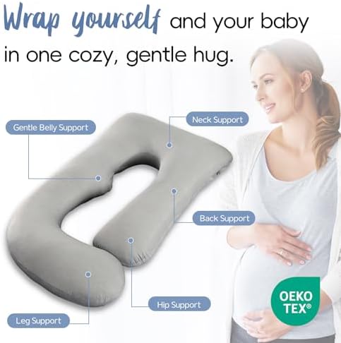 Pregnancy Pillow for Sleeping, Soft 57“ Full Body Maternity Pillow, U Shaped - Image 5