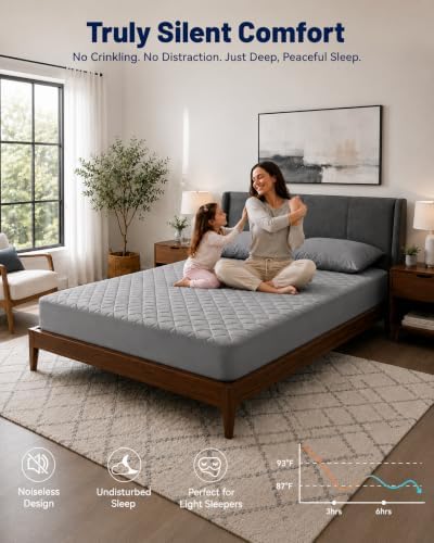 Cooling Mattress Pad for Hot Sleepers 3xBreathable Protecter Queen - Image 3