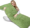 ZonLi Fluffy Body Pillow for Adults, Fuzzy Faux Fur Long Pillow by Zonli