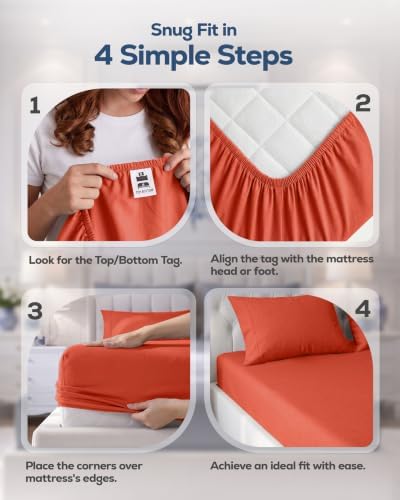 King Fitted Sheet, Ultra Soft Fits Up to 15 Inch Deep Pocket - Image 4