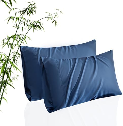 TELUS Pillow Cases King Size 2 Pack, Bamboo Rayon Cooling Pillowcases by TELUS