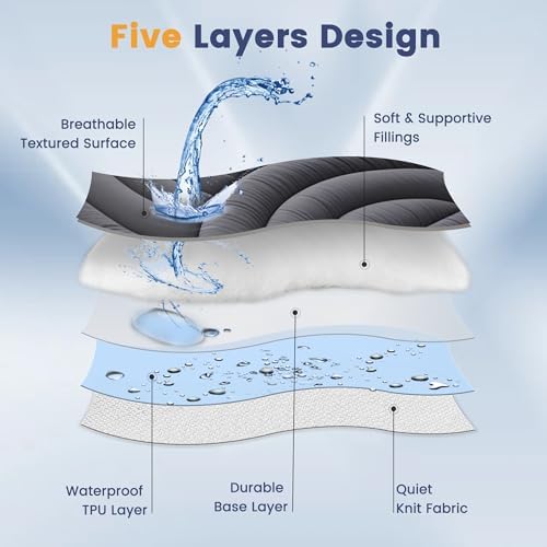 Waterproof Twin Mattress Pad, Noiseless Mattress Protector Twin Size - Image 4