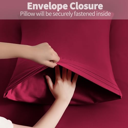 Horbaunal Microfiber Pillowcases Queen Size, 2 Pack - Image 5