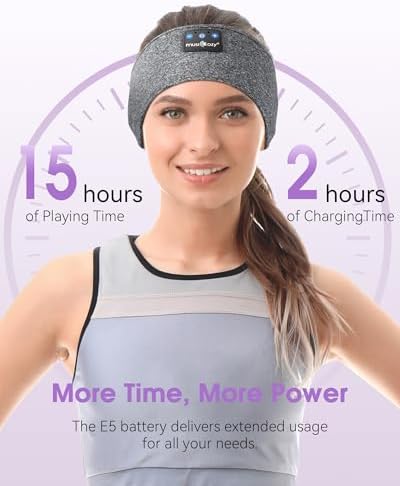 MUSICOZY Sleep Headphones Bluetooth Headband Headphones - Image 4