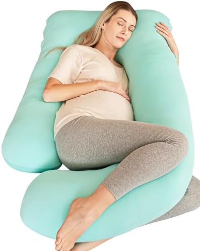 Cute Castle Cooling Cover Pregnancy Pillows, Soft U-Shape Maternity Pillow by Cute+Castle
