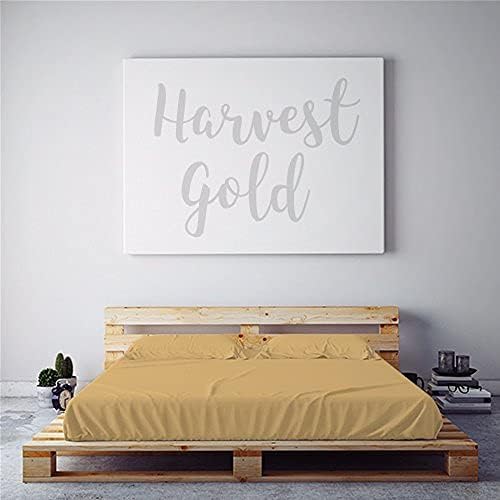 PeachSkinSheets Night Sweats: The Original 1500TC Soft King/Cali King Duvet Cover Set Harvest Gold