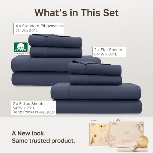 California Design Den 2-Pack 100% Cotton Sateen Full Size Bedsheets Sets - Image 3