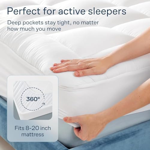 Niagara Sleep Solution 100% Cotton Top Full Size Mattress Pad, Pillow Top - Image 5
