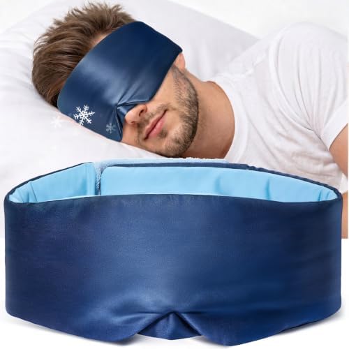 LitBear Sleep Mask for Women Men, Reversible Silk and Cooling Fabric by LitBear