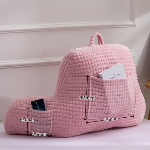 A Nice Night Pink 18.5" Bed Wedge Reading Pillows - Image 4