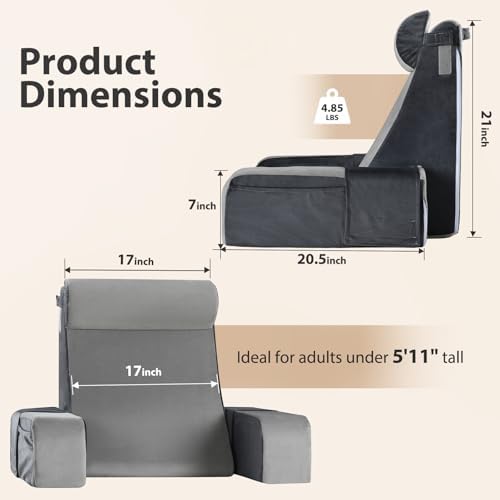 Vekkia 21" Reading Pillow for Bed - Image 3