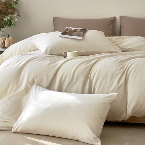 JELLYMONI 100% Washed Cotton Pillowcases, Envelope Closure 2-Pack - Image 2