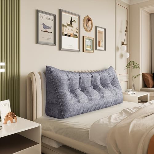 Fully Stuffed Thicken Headboard Pillow Queen Padded Headboard Soft and Firm by Bncktrd
