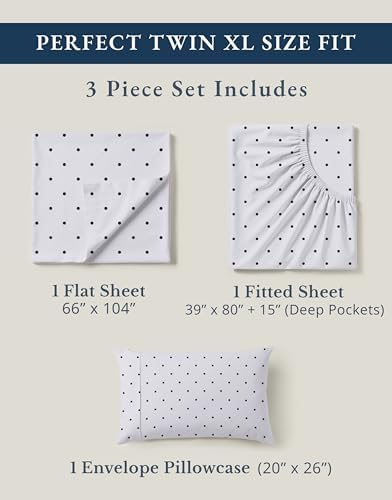 LANE LINEN 100% Organic Cotton Twin XL Sheets Set 3-Piece Pure Percale - Image 4