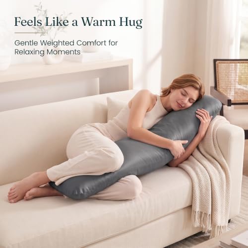 Oubonun Weighted Body Pillow for Side Sleepers, 41x10in 7.15lbs - Image 2