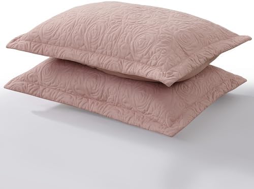 MarCielo 2-Piece Embroidered Pillow Shams, Decorative Microfiber Pillow Covers - Image 3