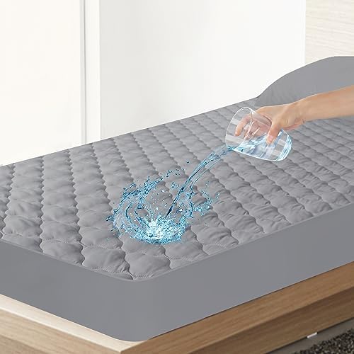 Twin Mattress Protector Pad Waterproof Quilted Mattress Cover - Image 2