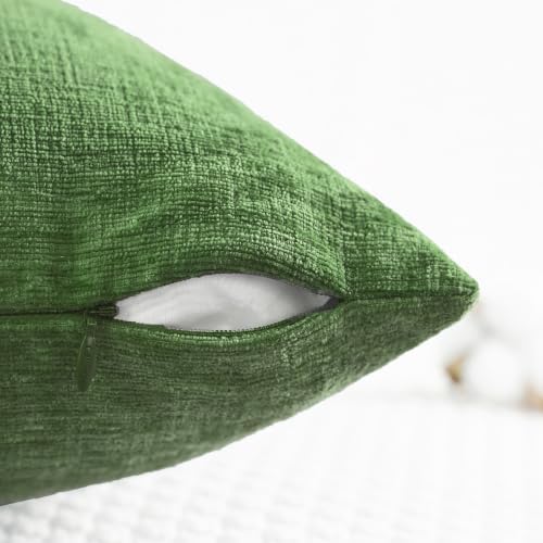 CaliTime Decorative Couch Throw Pillow Covers 16 X 16 Inches Forest Green - Image 3