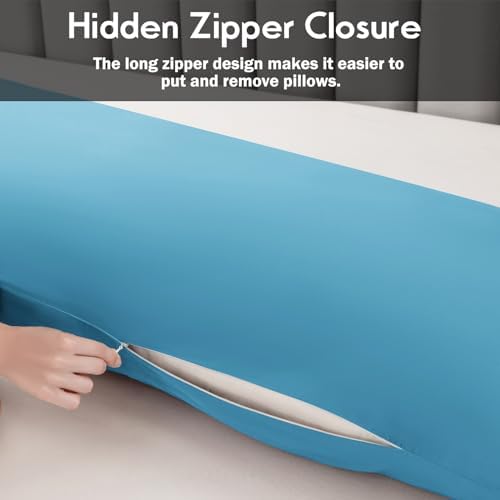 Body Pillowcase with Zipper Cooling Viscose from Bamboo Zippered Pillowcases - Image 4