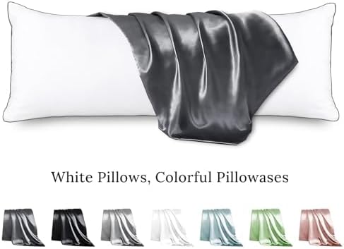 HUXMEYSON Body Pillow with Satin Pillowcase, Body Pillow - Image 2