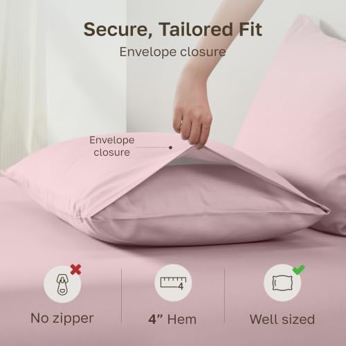 California Design Den 100% Organic Cotton 2-Pack Pillowcases Queen - Image 5