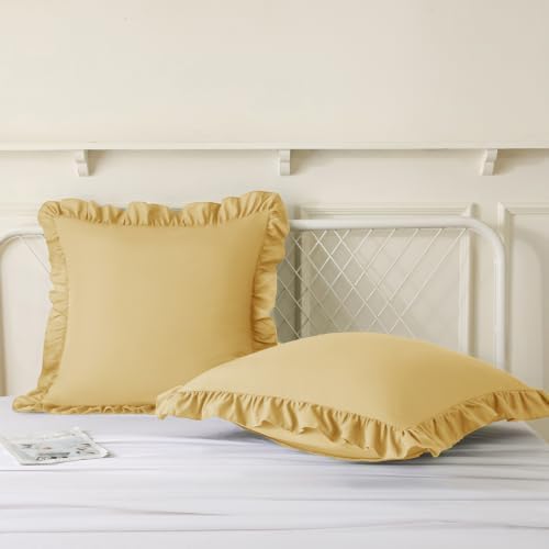 KKJIAF 2 Pack Ruffle Pillow Cases 20x20 Inches - Image 4