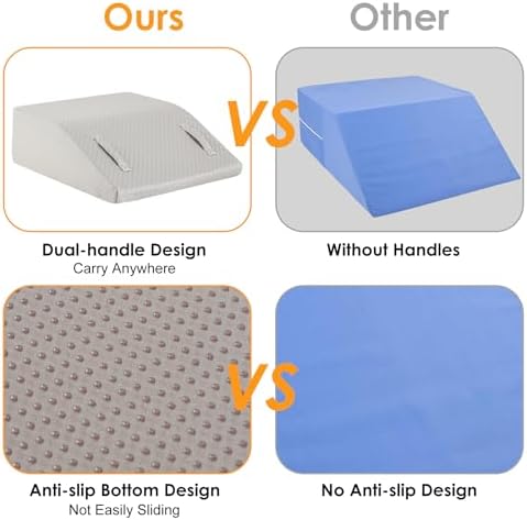 Ruqmuis Leg Elevation Pillow for After Surgery, 6inch Foam Leg Elevating Pillow - Image 6