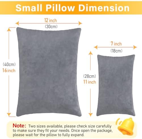 1 MIDDLE ONE 2 Pack Small Pillow, 16 X 12 Inches, Memory Foam Mini Pillow - Image 2