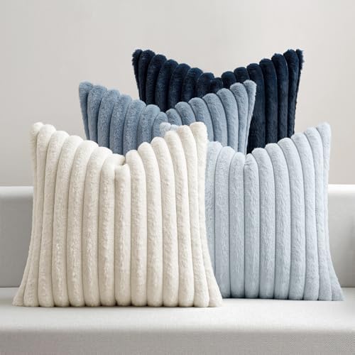 MIULEE Faux Fur Plush Decorative Throw Pillow Covers 20x20 by MIULEE
