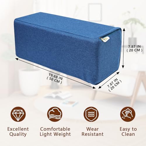 2 Pack Couch Arm Rest Pillow, High Density Foam Armrest Cushion, Removable & - Image 2