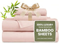 Love's cabin 4 Piece Queen Sheet Set, 100% Rayon Derived from Bamboo, Cooling & by Lovescabin
