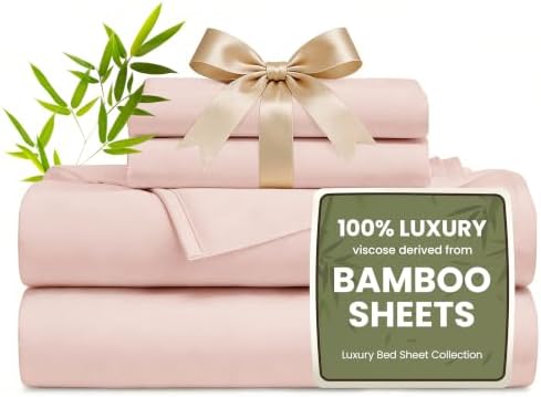 Love's cabin 3 Piece Twin Sheet Set, 100% Rayon Derived from Bamboo, Cooling & by Lovescabin