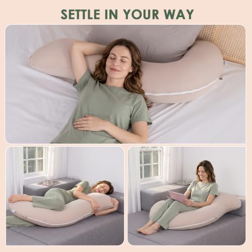 QUEEN ROSE Body Pillow for Side Sleeper, Cooling S Shaped Hug Pillow - Image 6