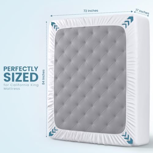 Waterproof California King Mattress Protector 2 Pack fits 17" Deep Pocket - Image 4