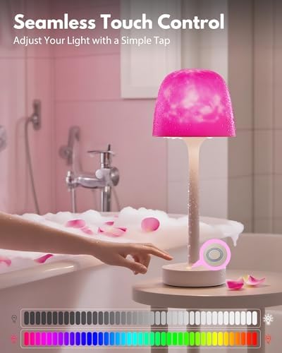 Shower Lamp - Waterproof Bathroom Lamp Ocean Wave Projector, Beige - Image 5