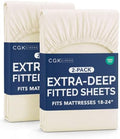 CGK Linens 2 Pack Extra Deep Full Fitted Sheets by CGKUnlimited