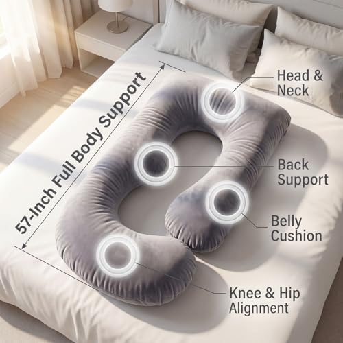 U-Shaped Full Body Pillow for Adults, Maternity Pillow - Image 5
