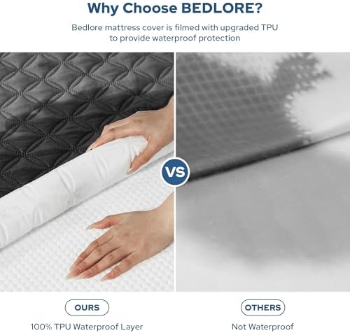 BEDLORE 2 Pack Waterproof Mattress Protector, King Size Mattress Pad - Image 2