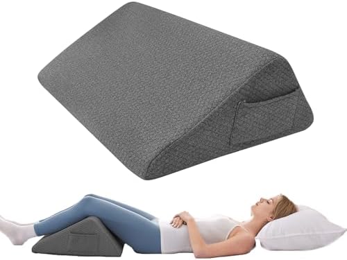 Bedluxe Knee Wedge Pillow, Memory Foam Leg Pillow Knee Pillow by Bedluxe