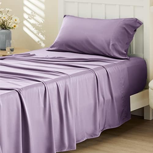 Bedsure PureWoven 100% Rayon Derived from Bamboo, Twin Bed Sheets, 3 Pieces by BEDSURE