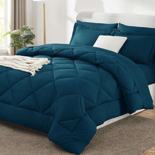 CozyLux King Comforter Set 102"x90" Lyons Blue by CozyLux