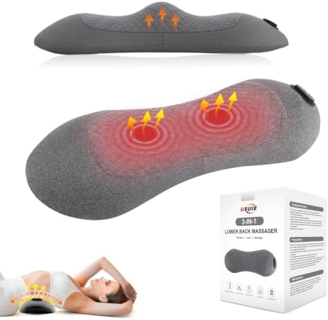 USUIE Cordless Lumbar Support Pillow, Lower Back Massager by USUIE