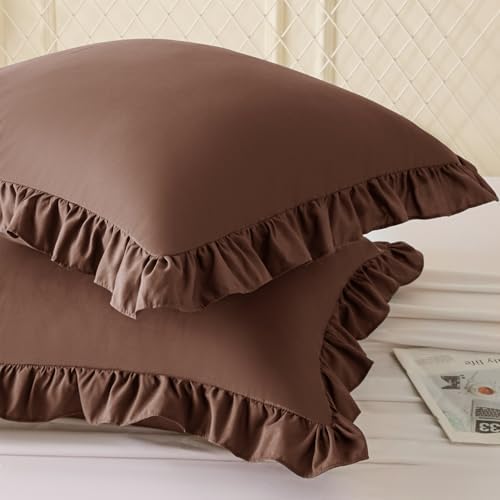 KKJIAF 2 Pack Ruffle Pillow Cases 26x26 Inches - Image 2
