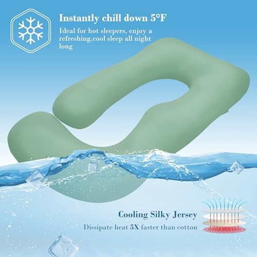 Cute Castle Cooling Cover Pregnancy Pillows, Soft U-Shape Maternity Pillow - Image 3