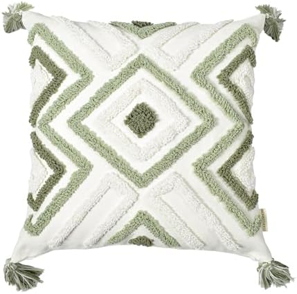 Boho Pillow Covers 18X18 Inch Boho Tufted Throw Pillow Covers Decorative - Image 7